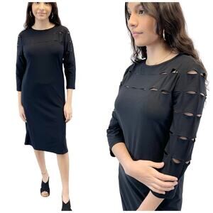 NEW Love Scarlett Womens S Knit Dress Black Cutout s Grunge Gothic Stretchy
